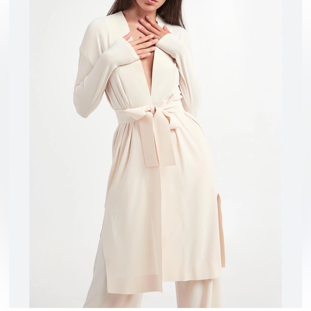 MAXMARA LEISURE Ivory Kardigan Damski Gordon Lightweight Smooth Size US Large
